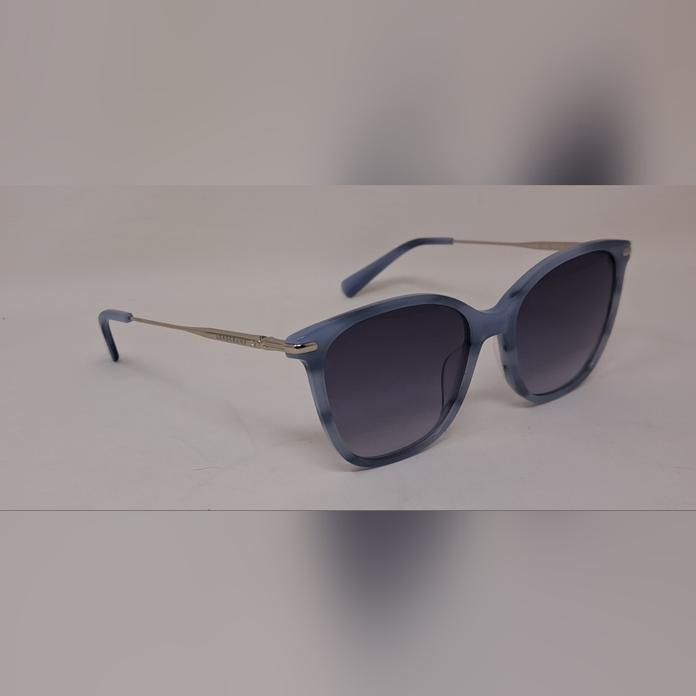 Longchamp Women's Sunglasses Marble Blue Gradient Square LO660S 421 54-17-140 - Picture 14 of 16